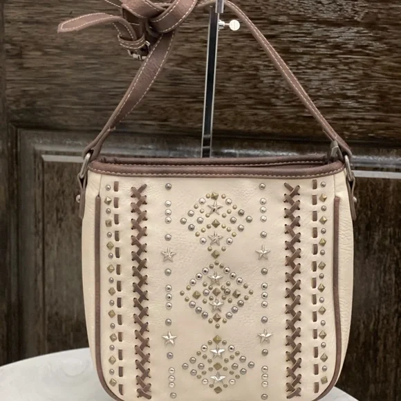 Montana West Aztec Crossbody NWT Beige - Picture 2 of 8